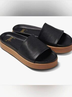 Beek Chick Platform Slide Sandal - Black, Size 10